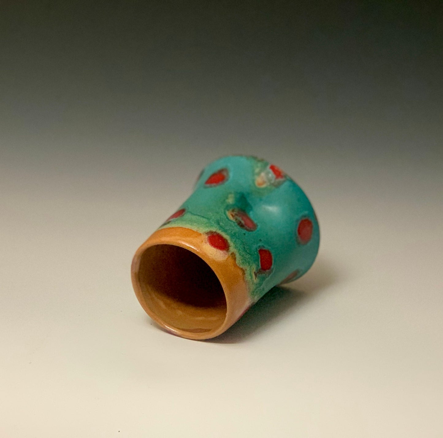 Tumbler Red and Turquoise Polka Dot Cup 2