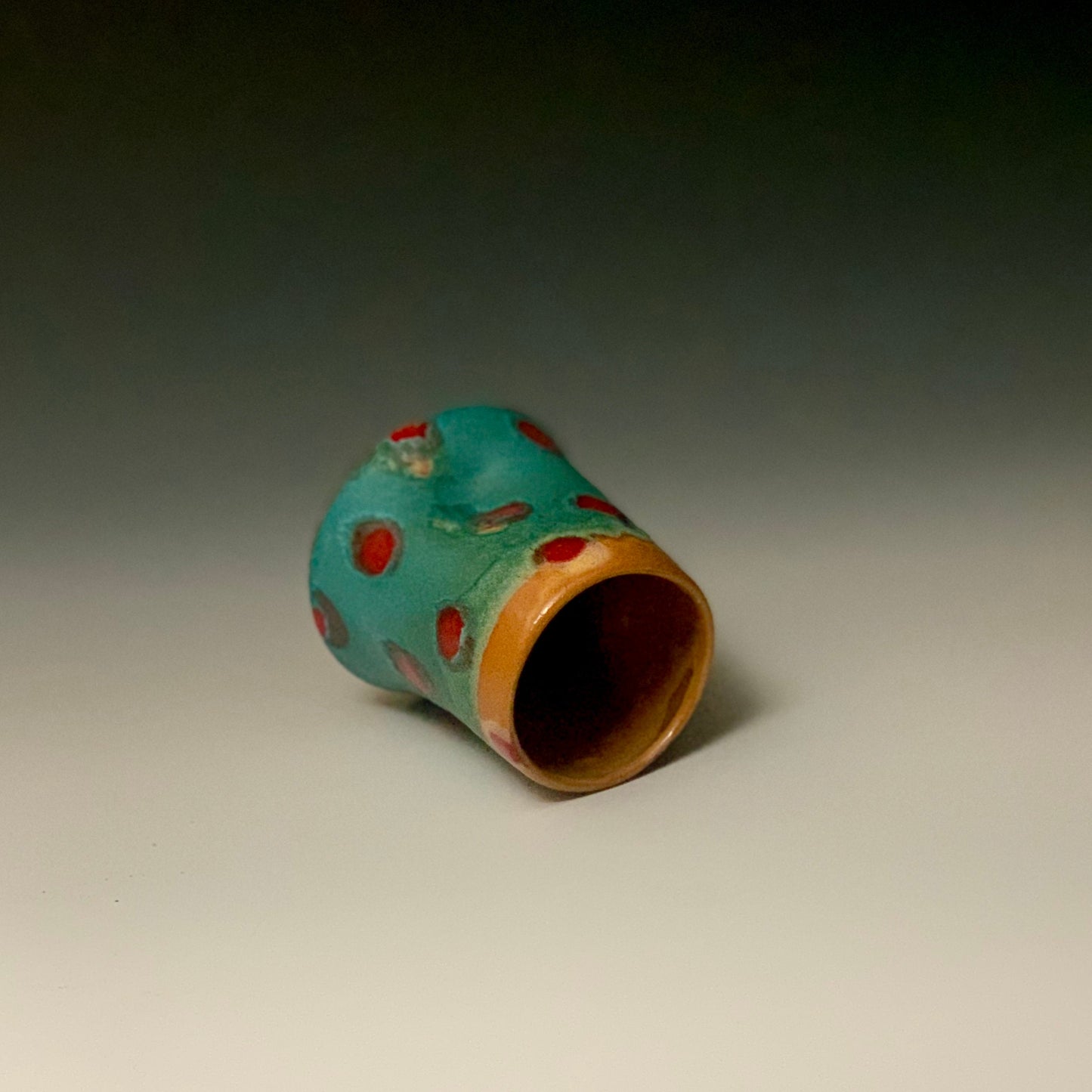 Tumbler Red and Turquoise Polka Dot Cup 2