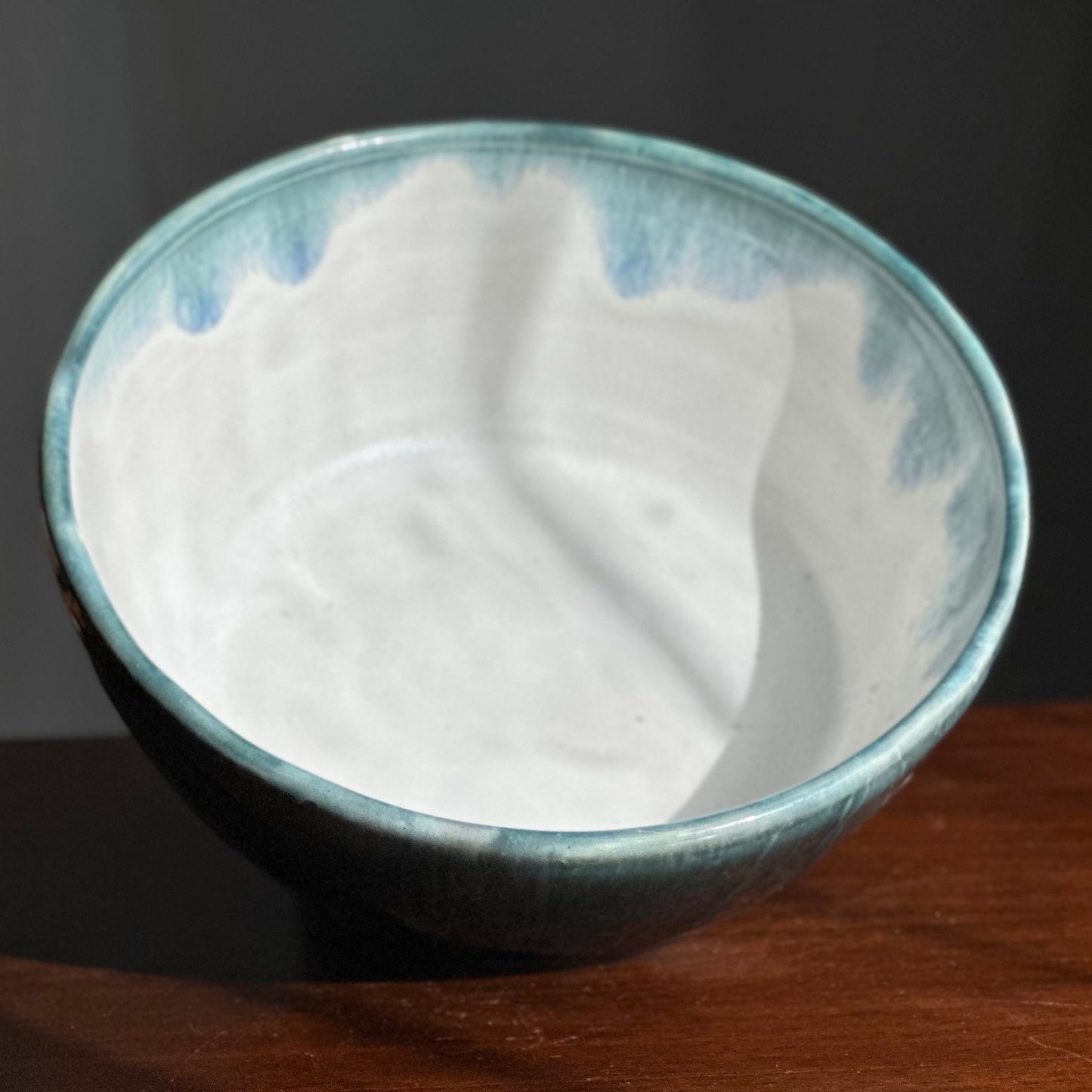 Serving Bowl Blue Eucalyptus Field Fruit Bowl A19