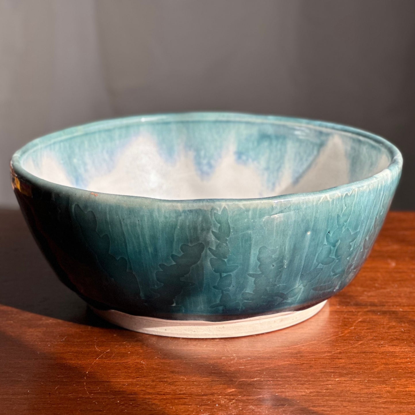 Serving Bowl Blue Eucalyptus Field Fruit Bowl A19