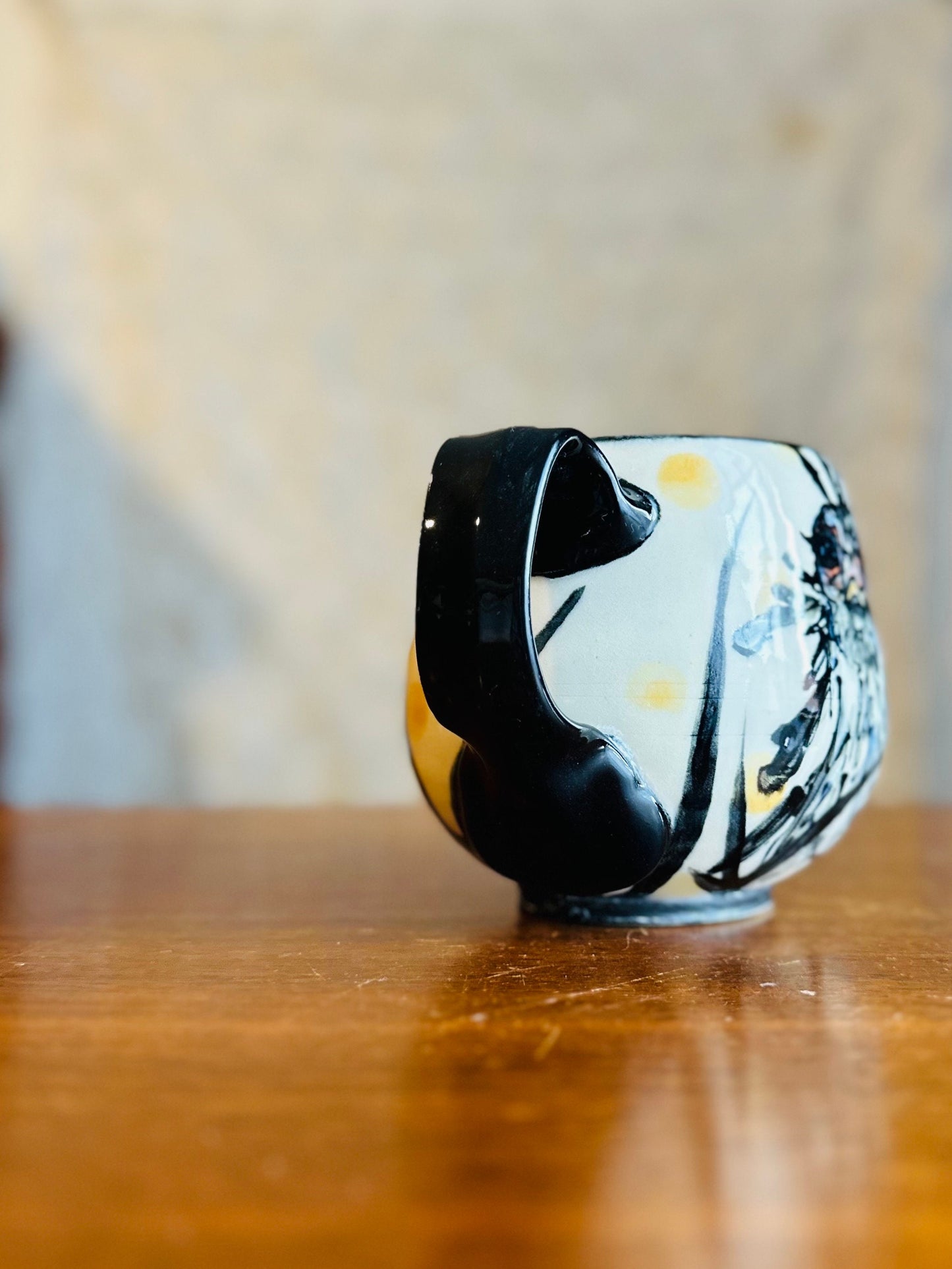 Pottery Mug Secretary Bird Mug Coffee Cup M24H