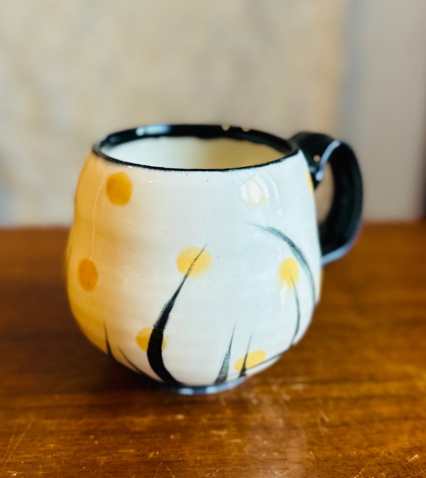 Pottery Mug Secretary Bird Mug Coffee Cup M24H