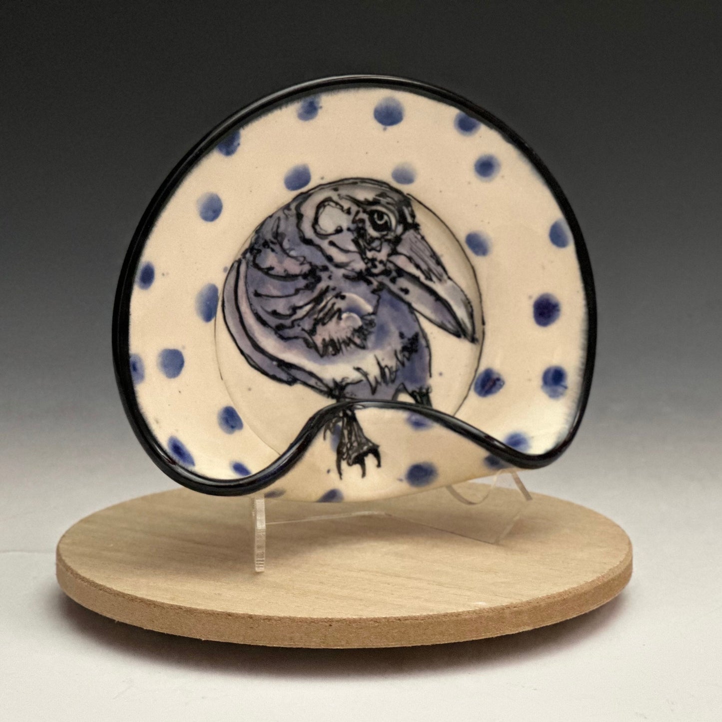 Raven Steps Out Stove Top Spoon Rest J2405