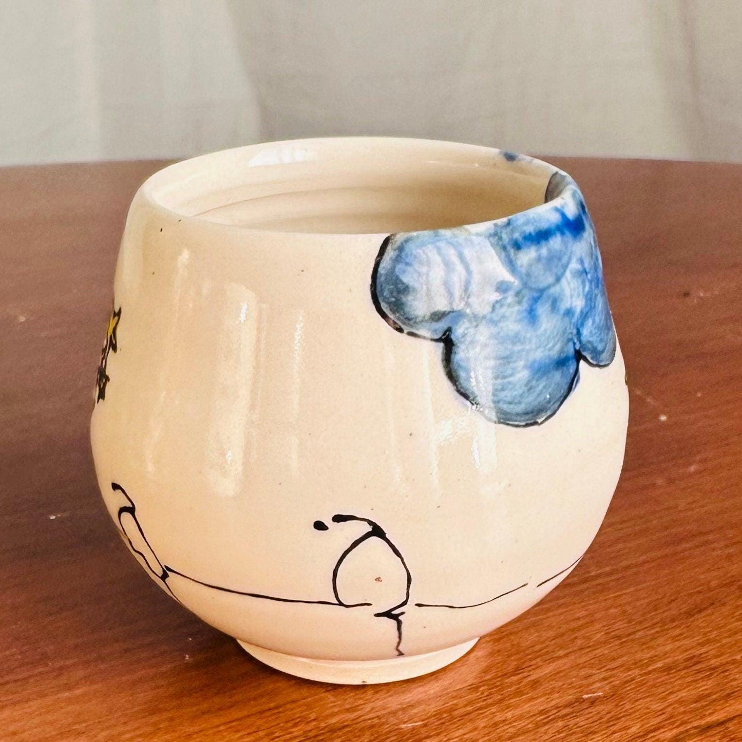 Ceramic Cup Teacup Wine Glass Rainbows Bird Words Curse Yunomi Tea Cup Mug