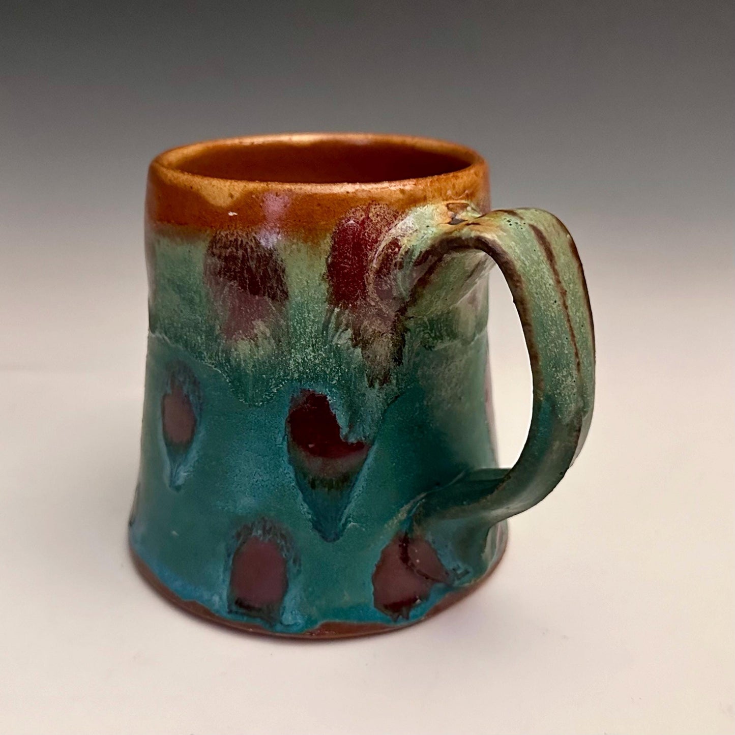 Pottery Mug Rustic Polka Dot Mug Stoneware Ceramic Mug N005
