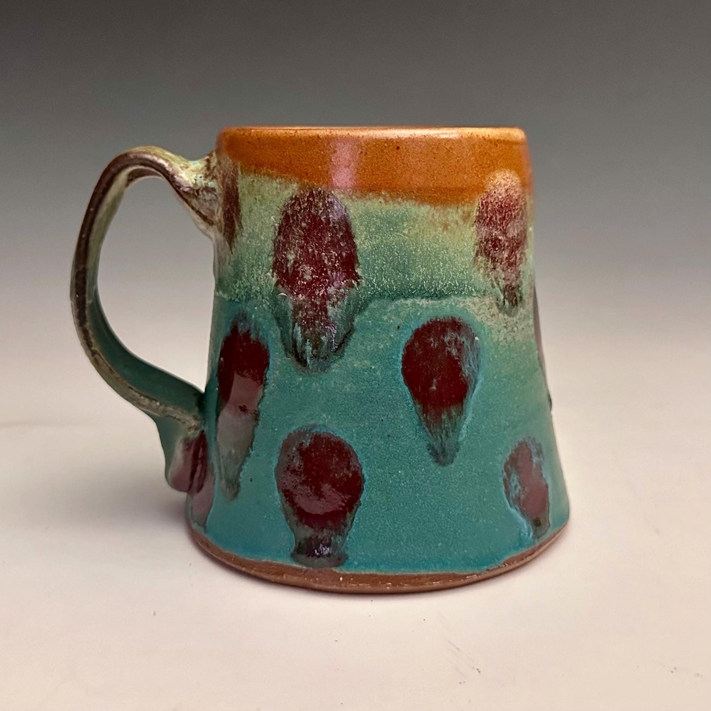 Pottery Mug Rustic Polka Dot Mug Stoneware Ceramic Mug N005