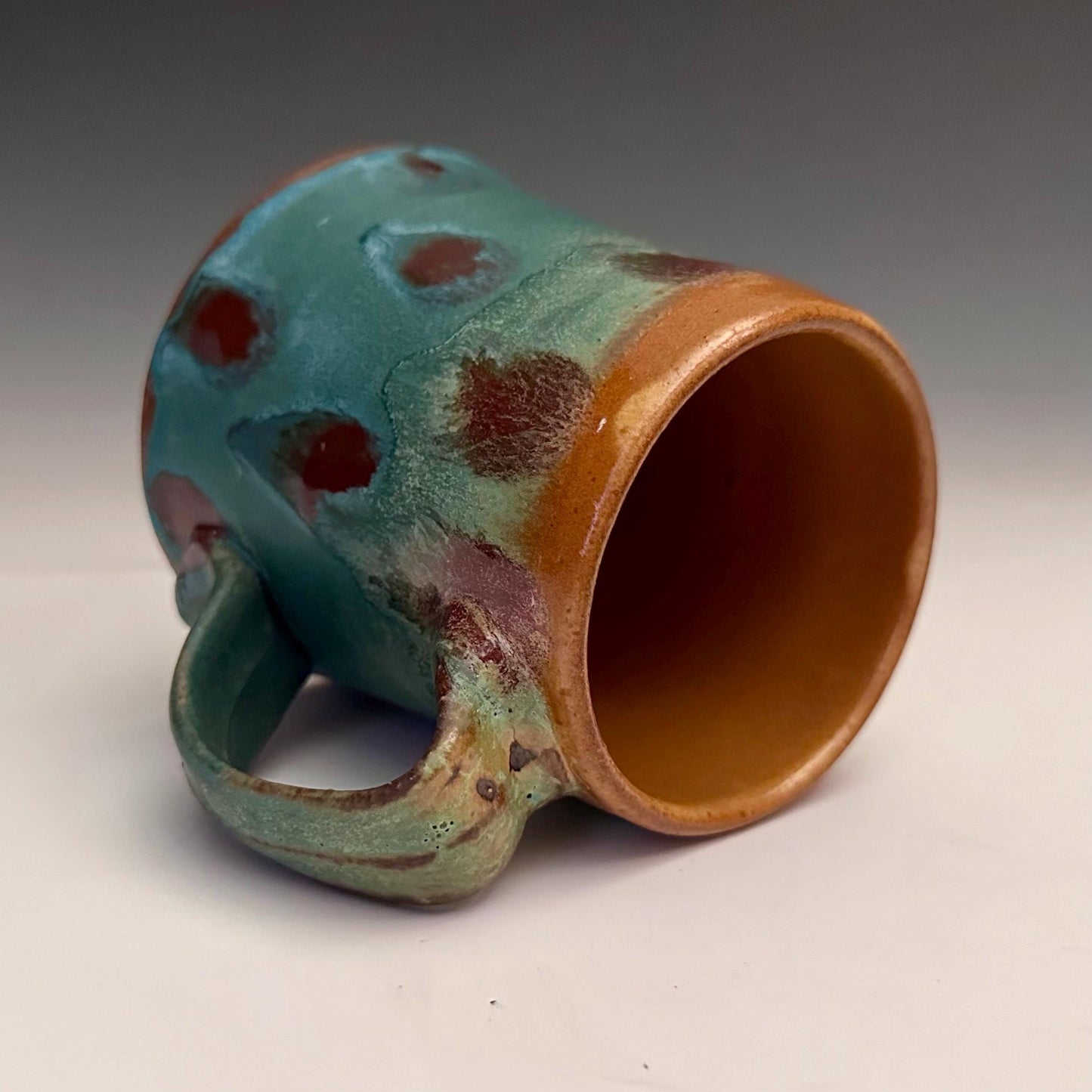 Pottery Mug Rustic Polka Dot Mug Stoneware Ceramic Mug N005