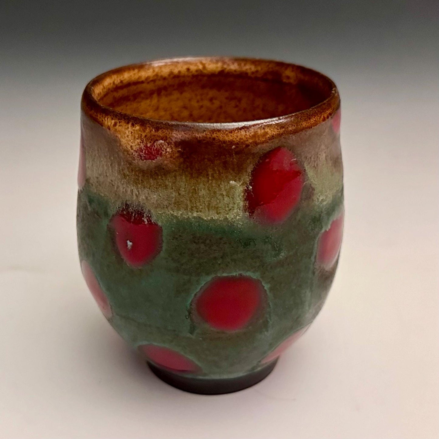 Rustic Polka Dot Mug Stoneware Ceramic Mug N008