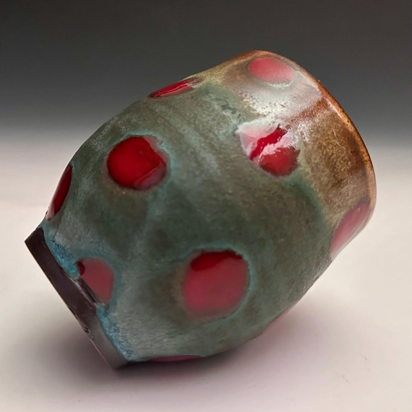 Rustic Polka Dot Mug Stoneware Ceramic Mug N008