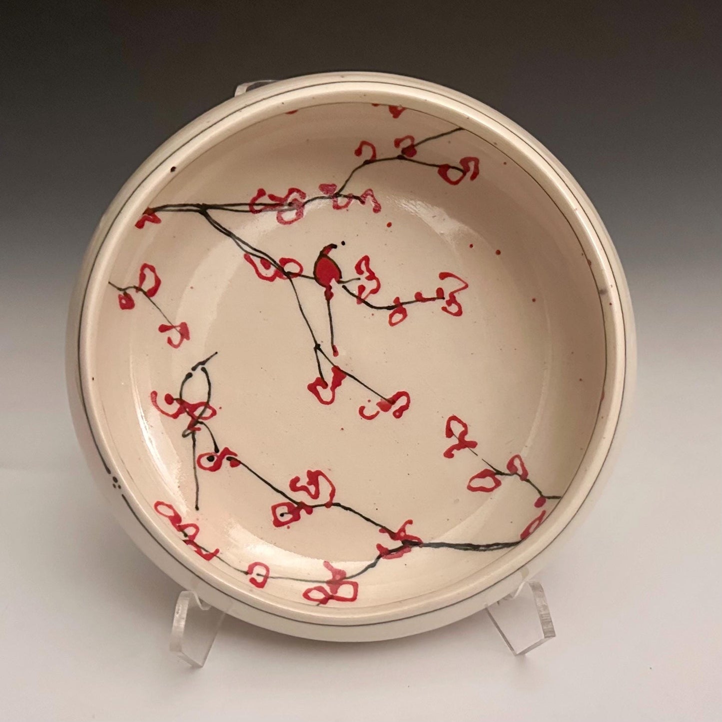 Pottery Bowl Cherry Blossom Ceramic Bowl