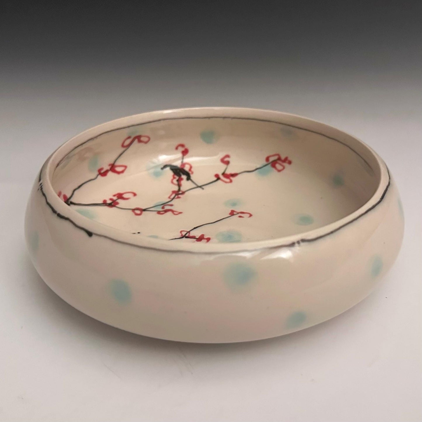 Pottery Bowl Cherry Blossom Ceramic Bowl