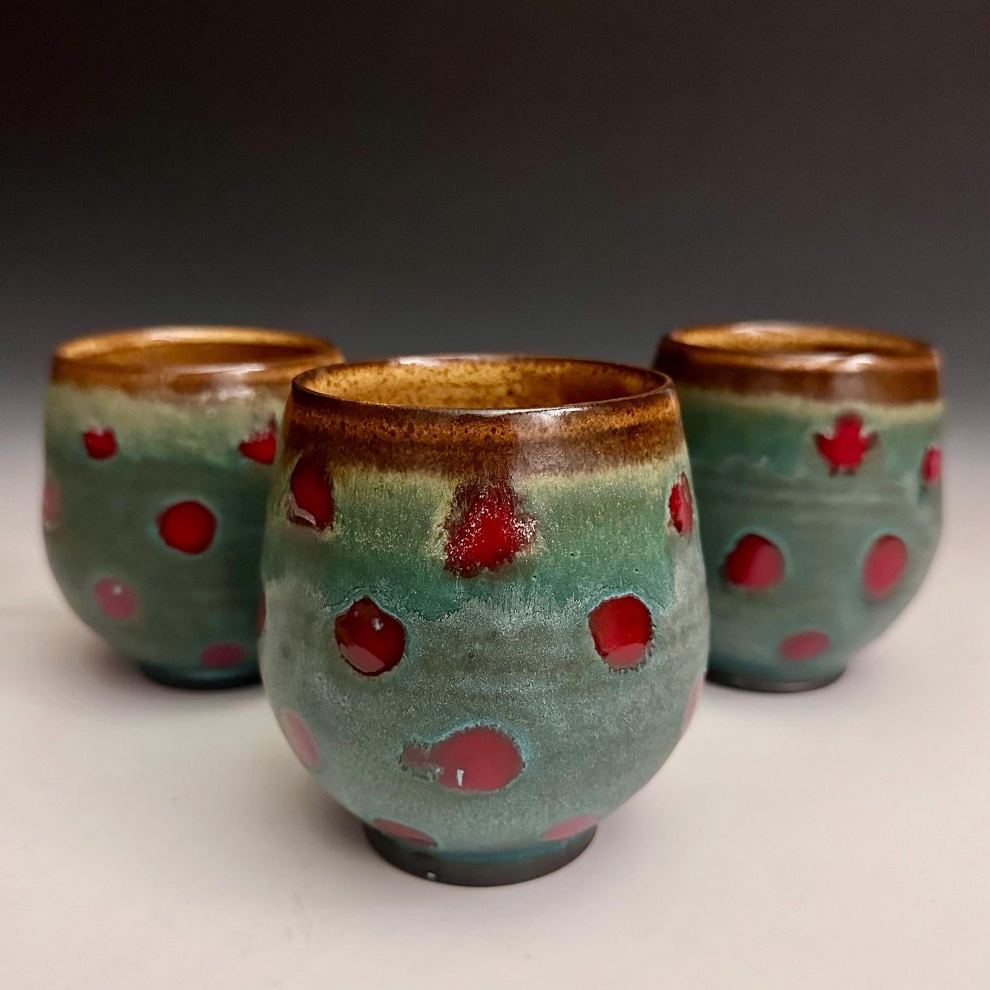 Rustic Polka Dot Mug Stoneware Ceramic Mug N008