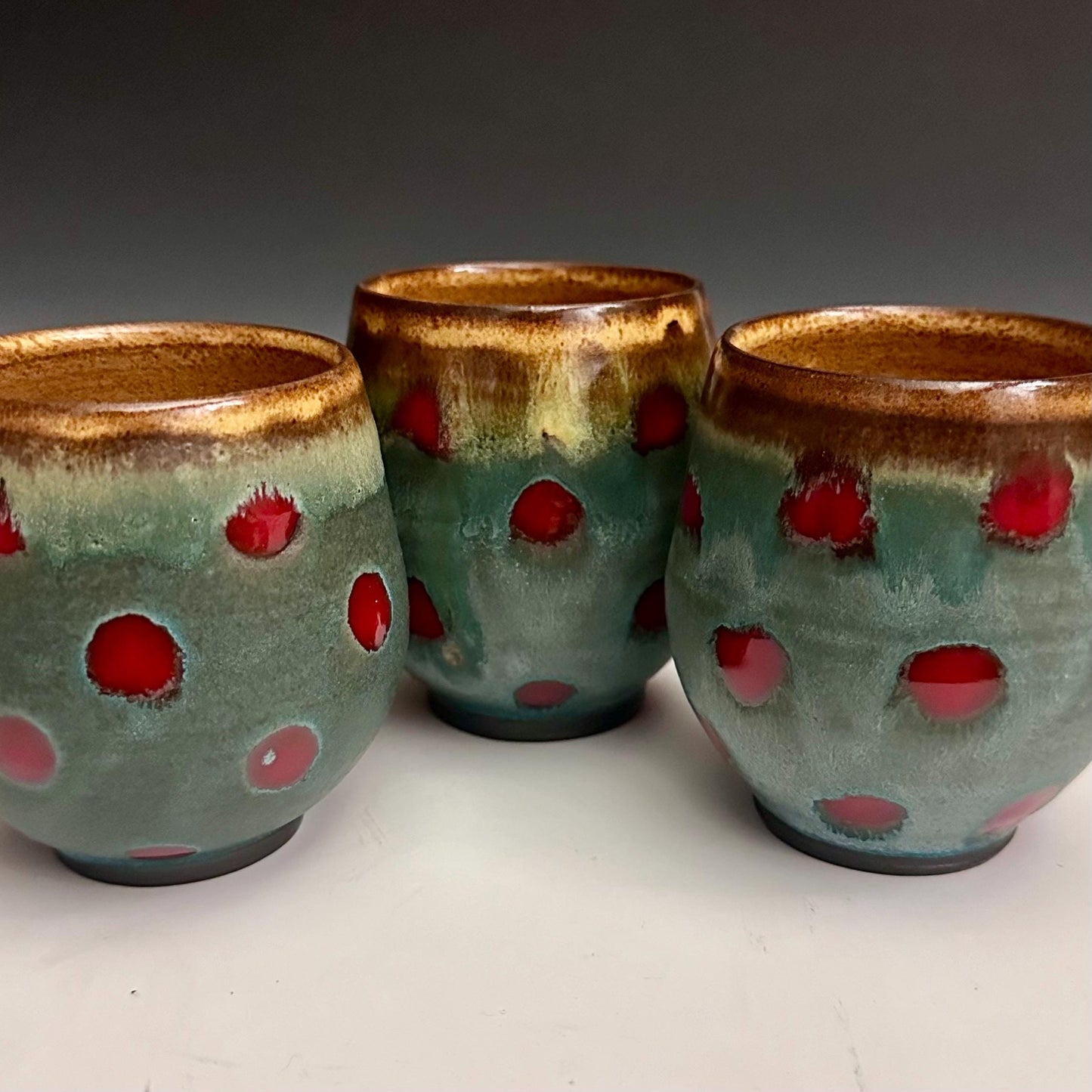 Rustic Polka Dot Mug Stoneware Ceramic Mug N008