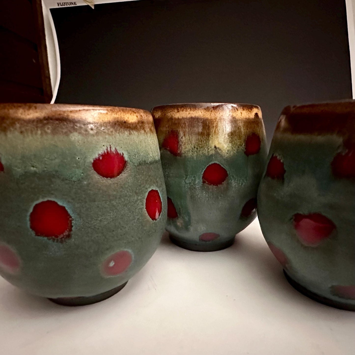 Rustic Polka Dot Mug Stoneware Ceramic Mug N008