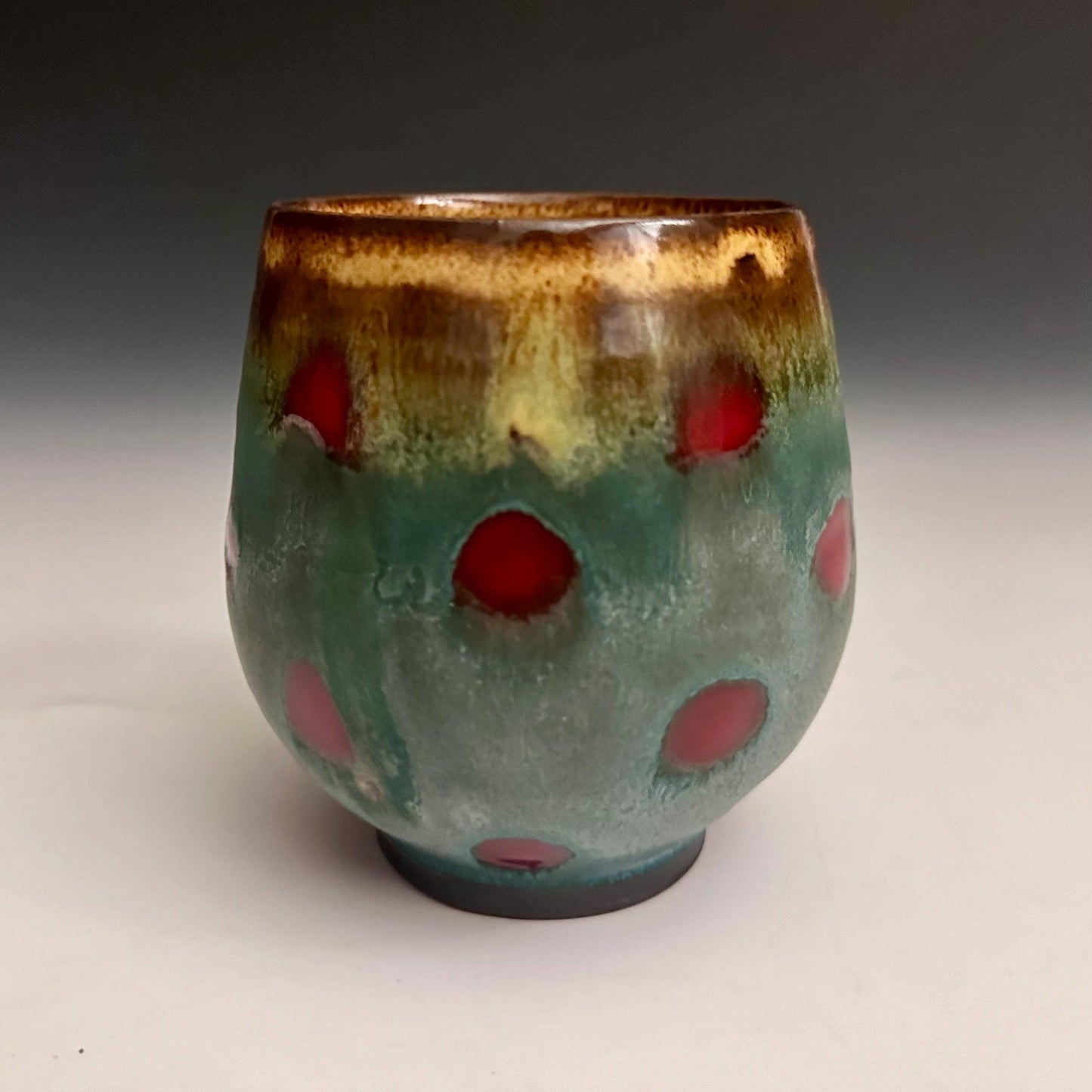 Rustic Polka Dot Mug Stoneware Ceramic Mug N008