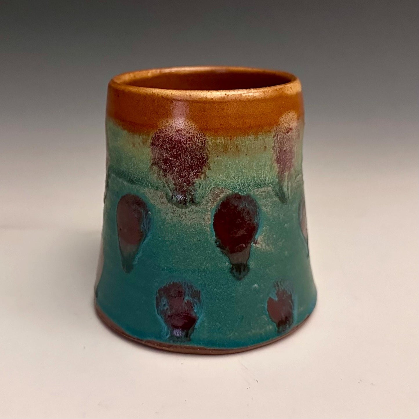 Pottery Mug Rustic Polka Dot Mug Stoneware Ceramic Mug N005