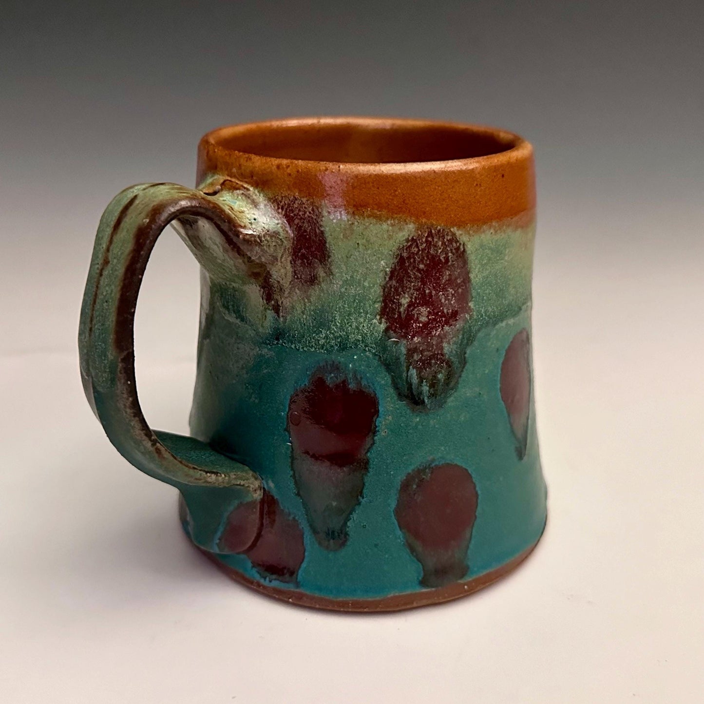 Pottery Mug Rustic Polka Dot Mug Stoneware Ceramic Mug N005