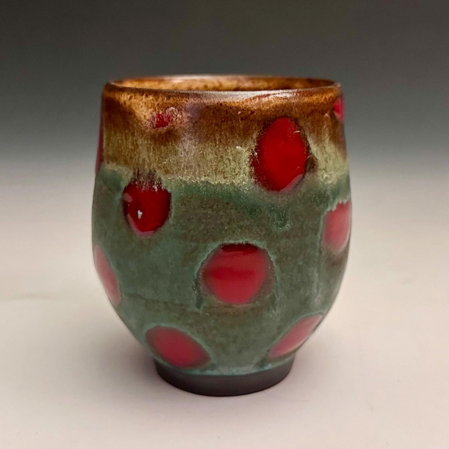 Rustic Polka Dot Mug Stoneware Ceramic Mug N008