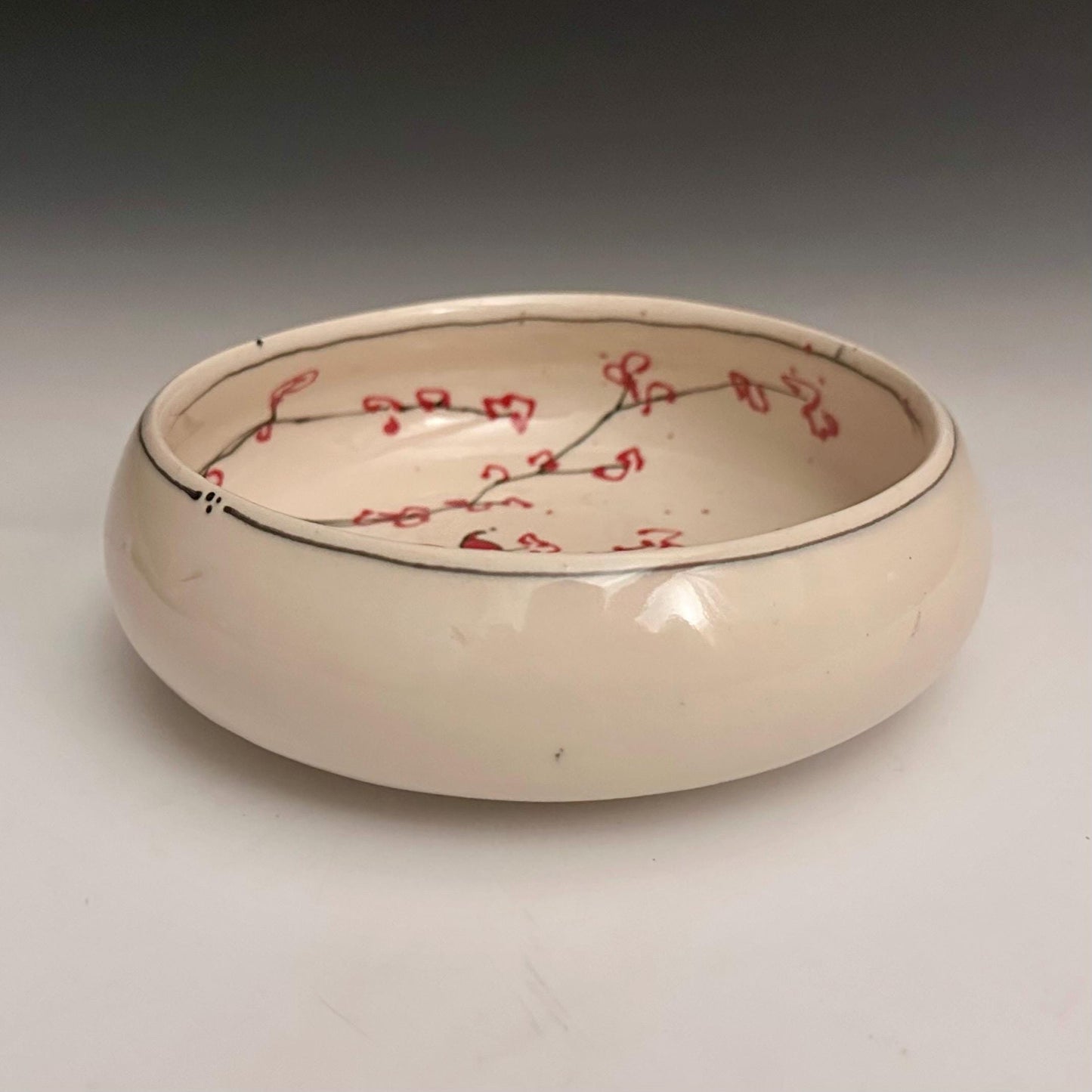 Pottery Bowl Cherry Blossom Ceramic Bowl