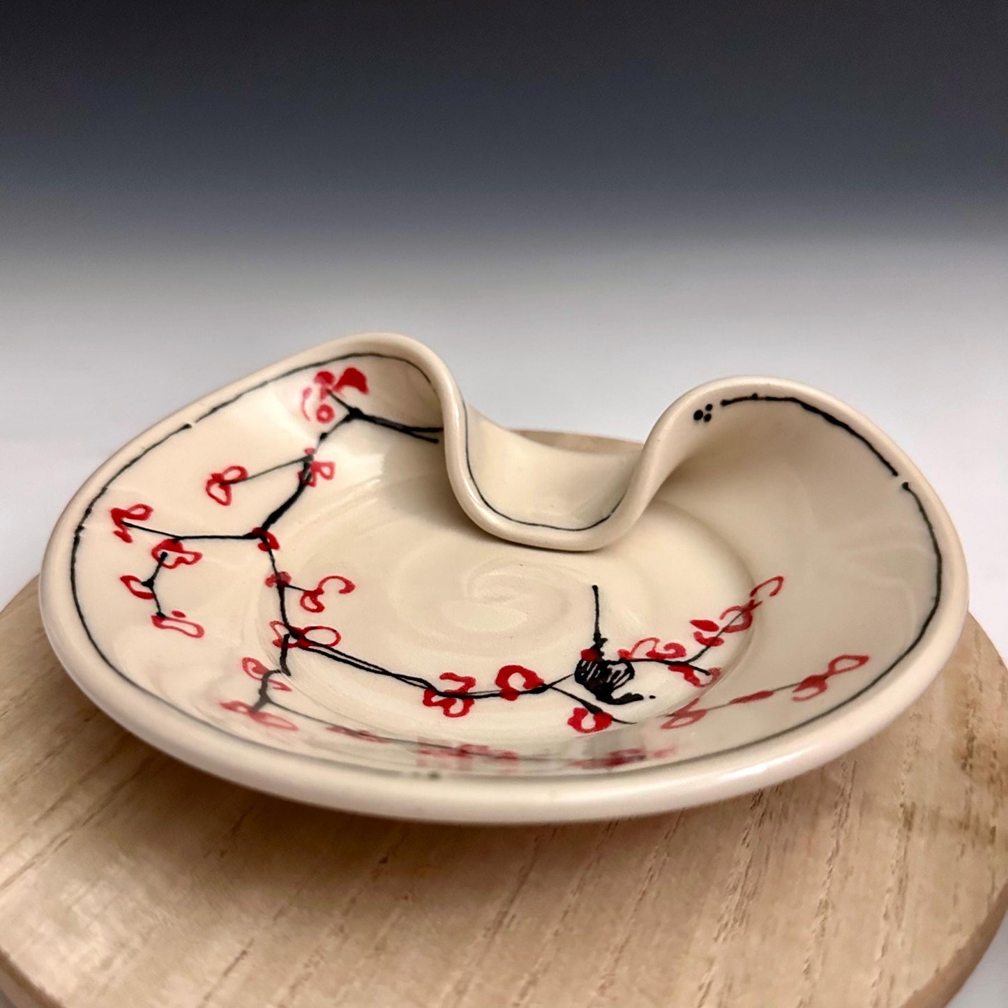 Stovetop Spoon Rest Ladel Rest Utensil Holder Cherry Blossom Illustration Oct013