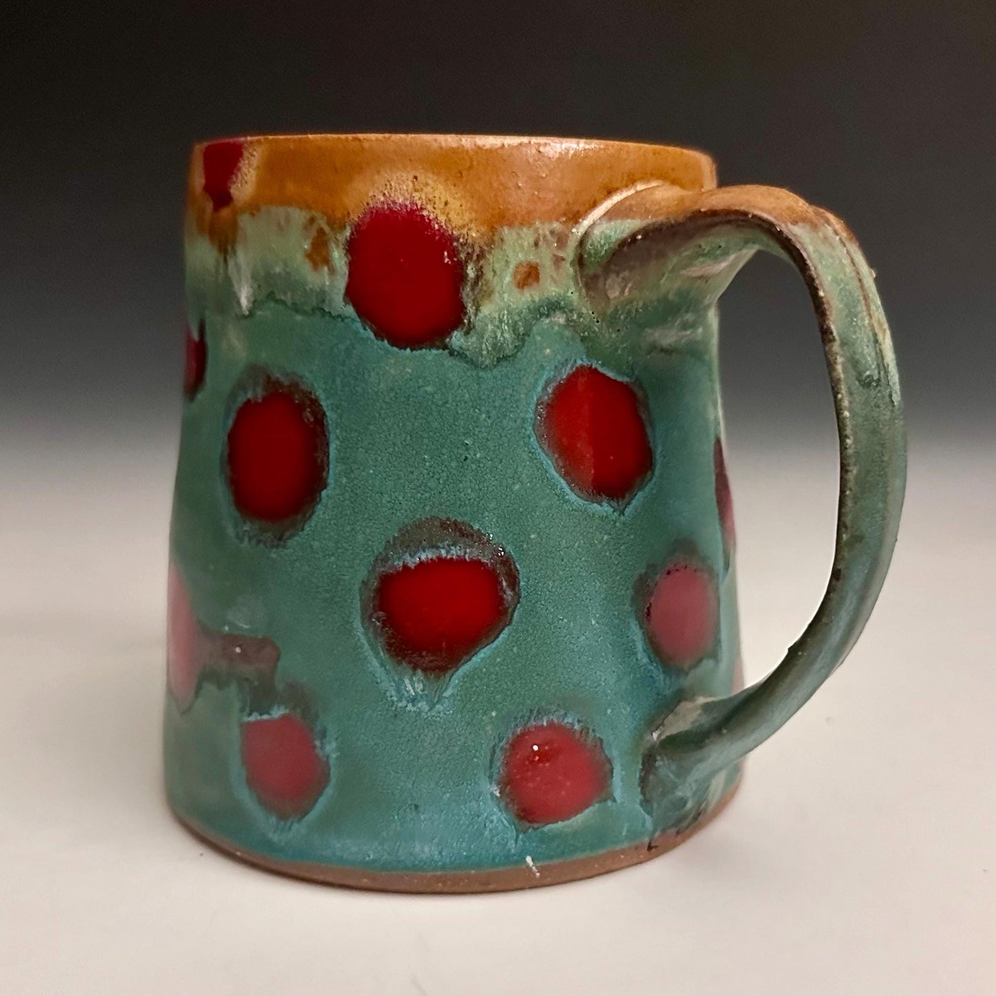 Large Pottery Mug Polka Dot Mug 26