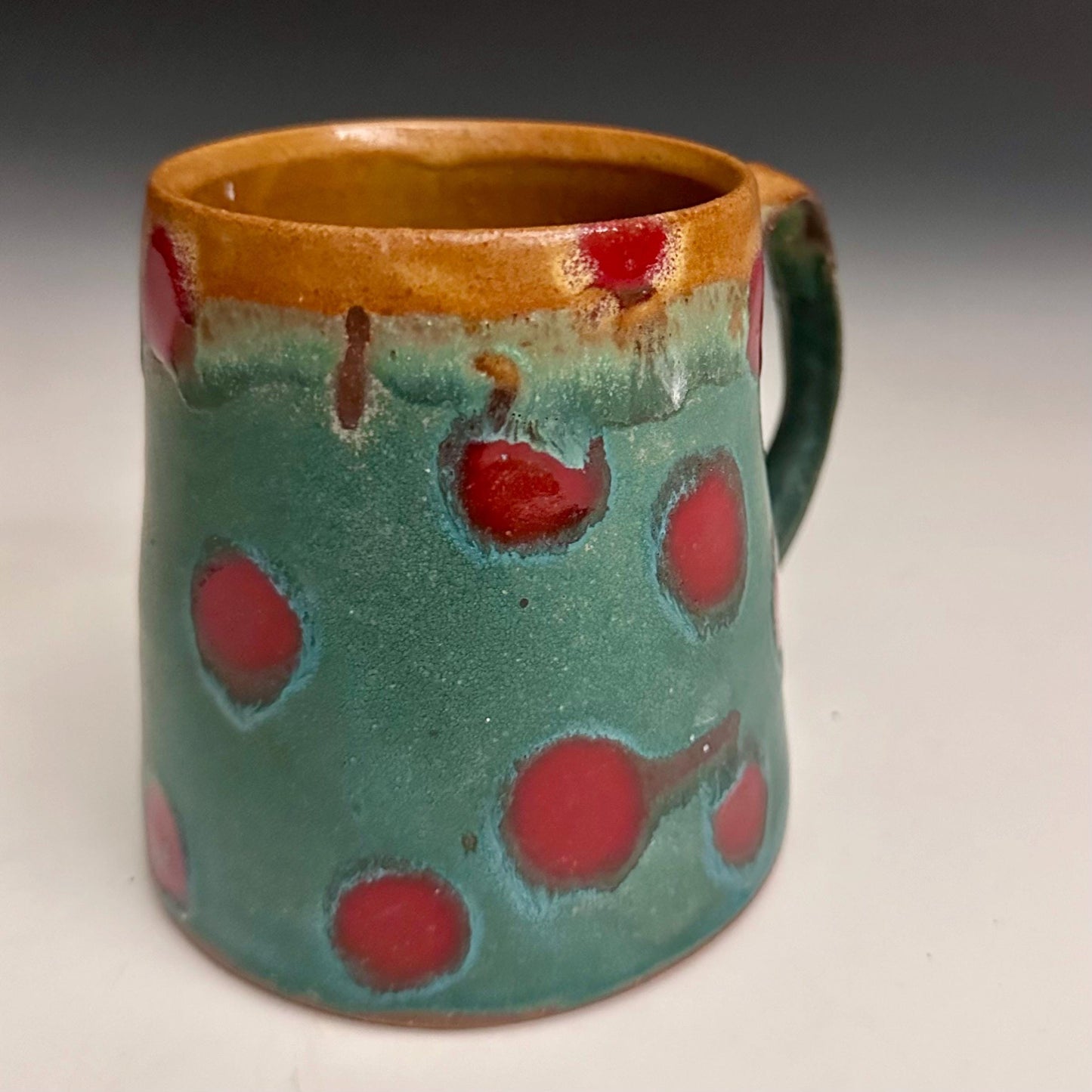 Large Pottery Mug Polka Dot Mug 26