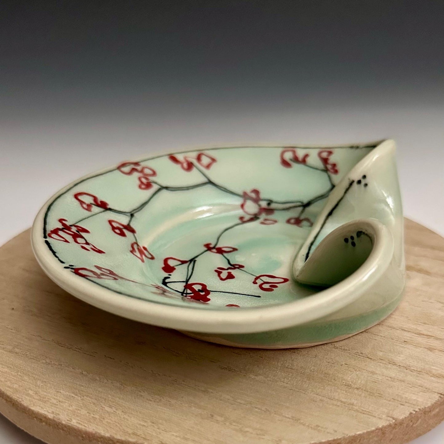 Stovetop Spoon Rest Ladel Rest Utensil Holder Cherry Blossom Illustration Oct013