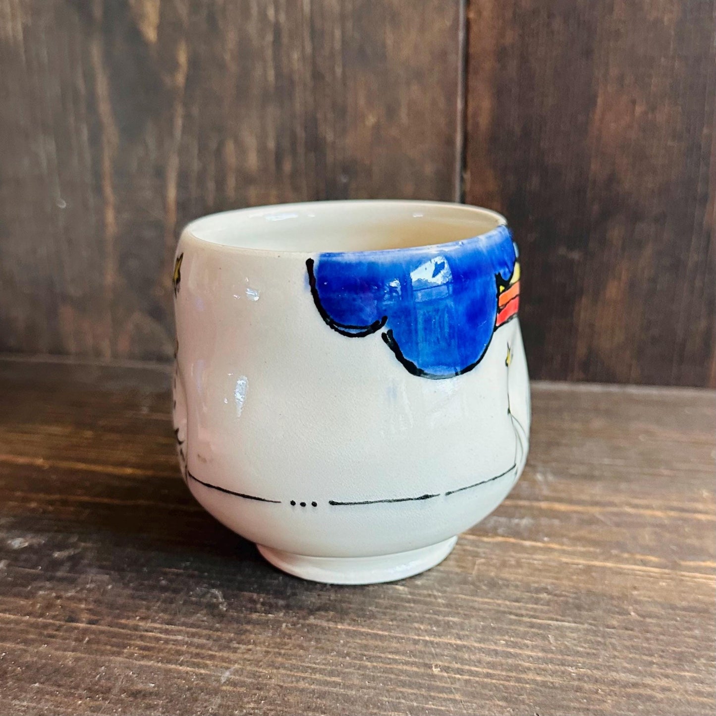 Handmade Mug Handleless Rainbow Yunomi Fantastic M2542