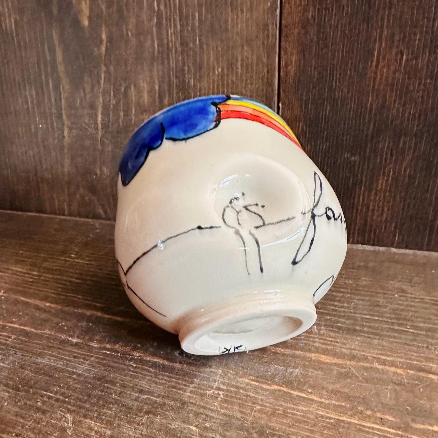 Handmade Mug Handleless Rainbow Yunomi Fantastic M2540