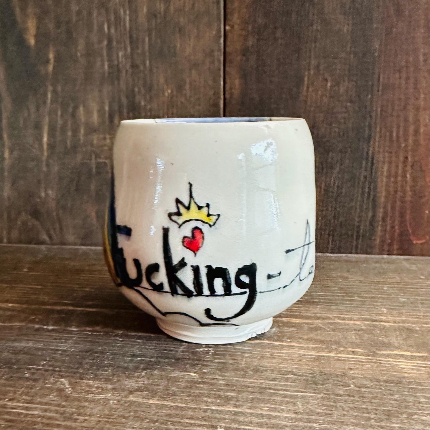 Handmade Mug Handleless Rainbow Yunomi Fantastic M2540