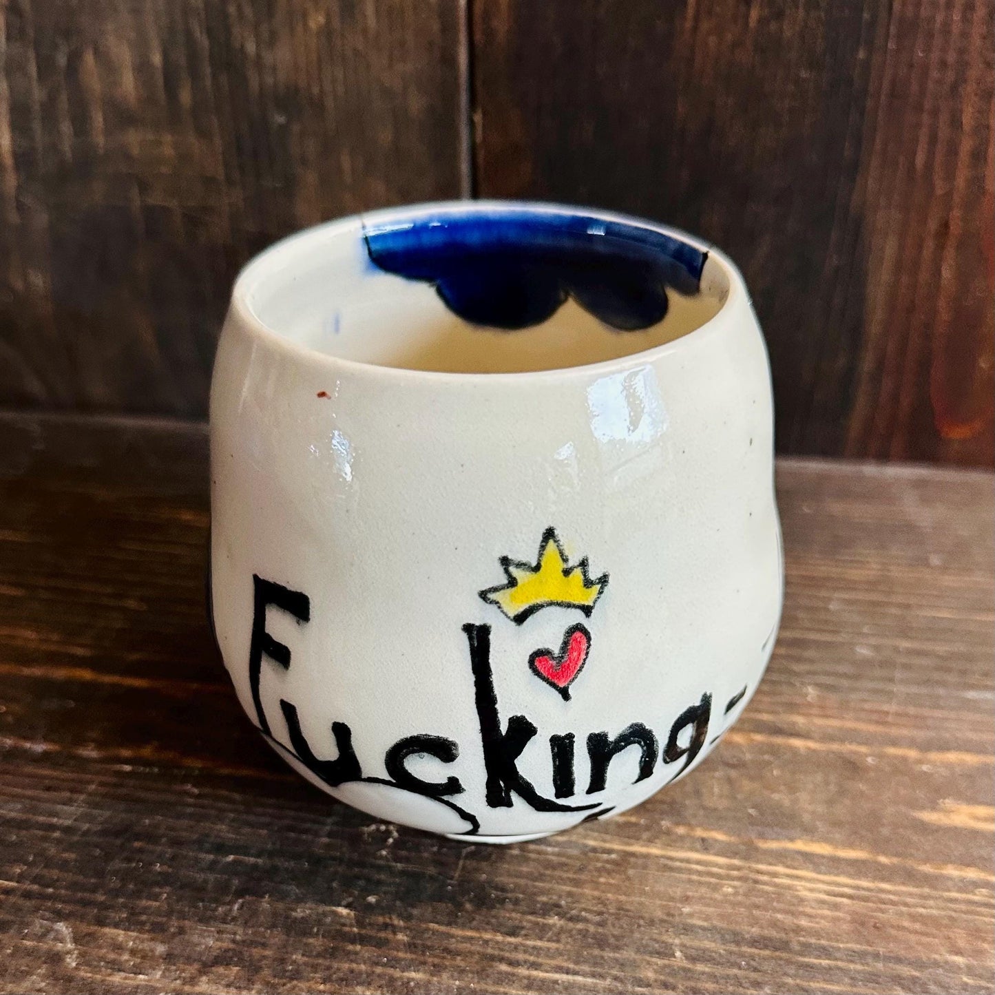 Custom Made Handmade Mug Handleless Rainbow Yunomi Fantastic