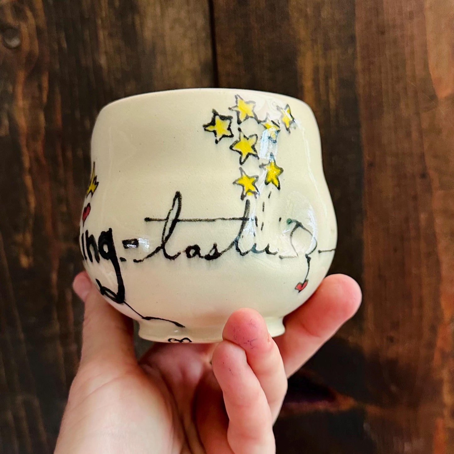 Handmade Mug Handleless Rainbow Yunomi Fantastic M2542
