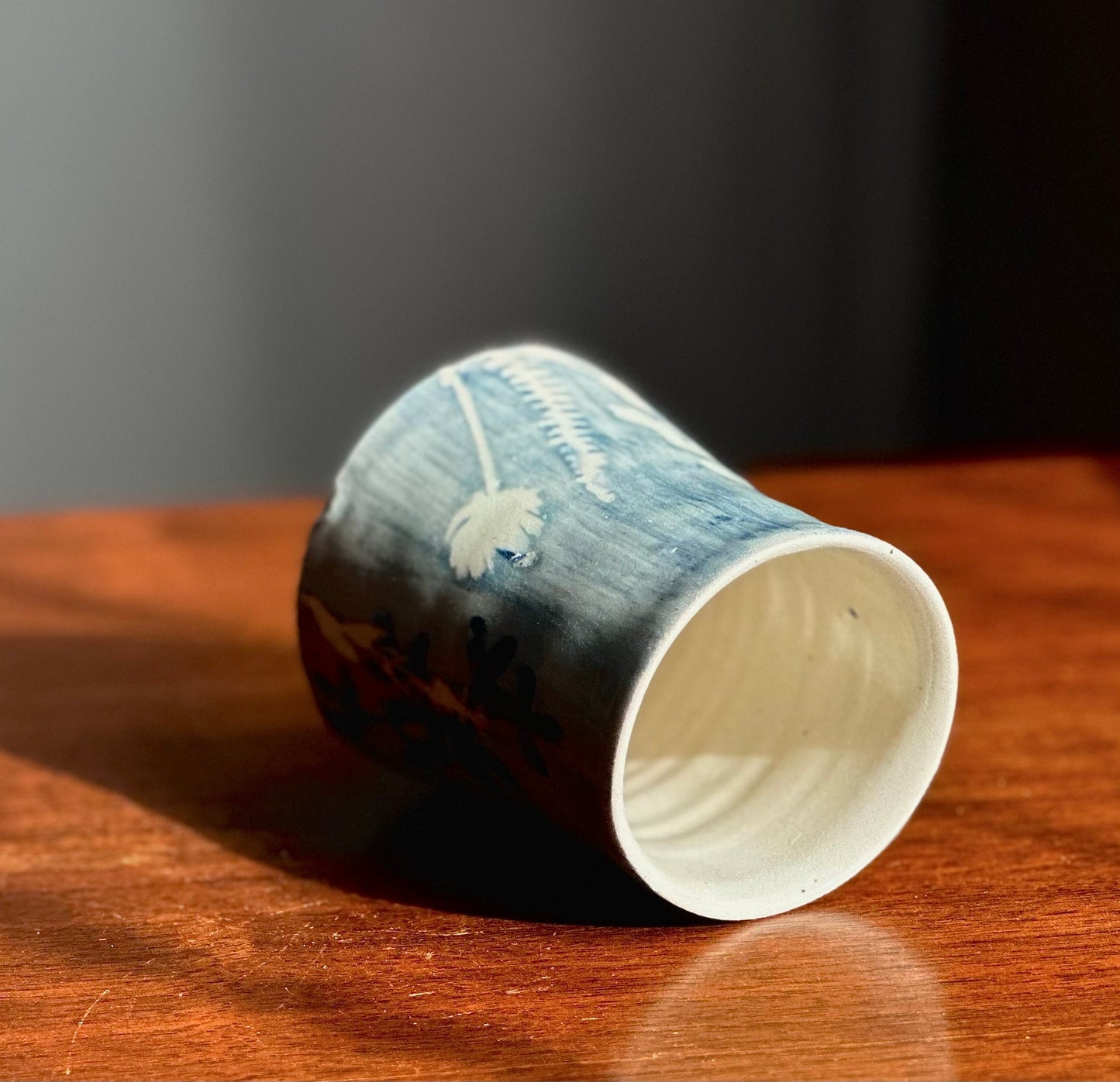 Blue Floral Tumbler Sipper Cup A9