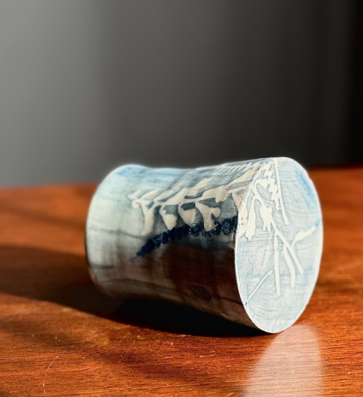 Blue Floral Tumbler Sipper Cup A9