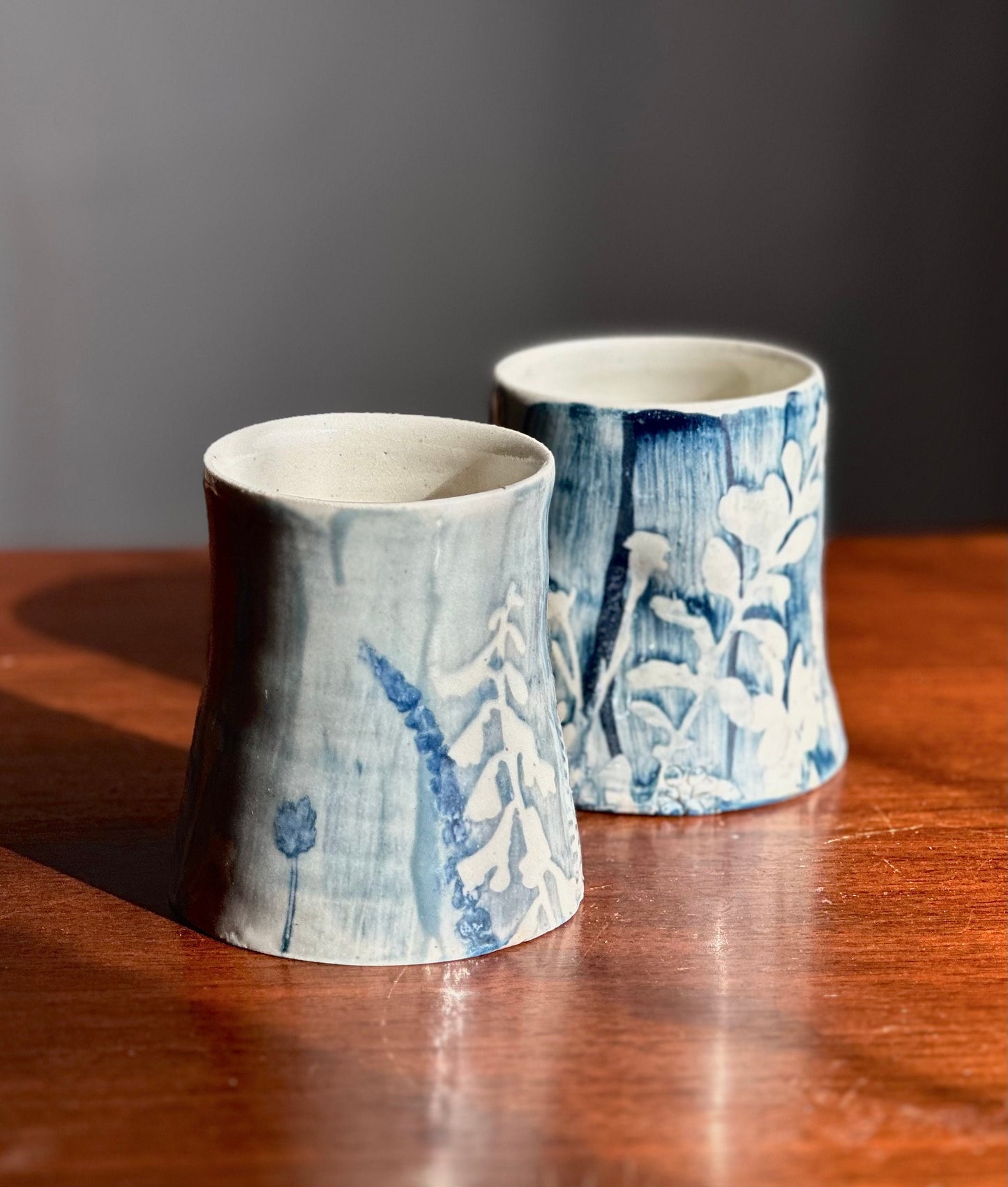 Blue Floral Tumbler Sipper Cup A9