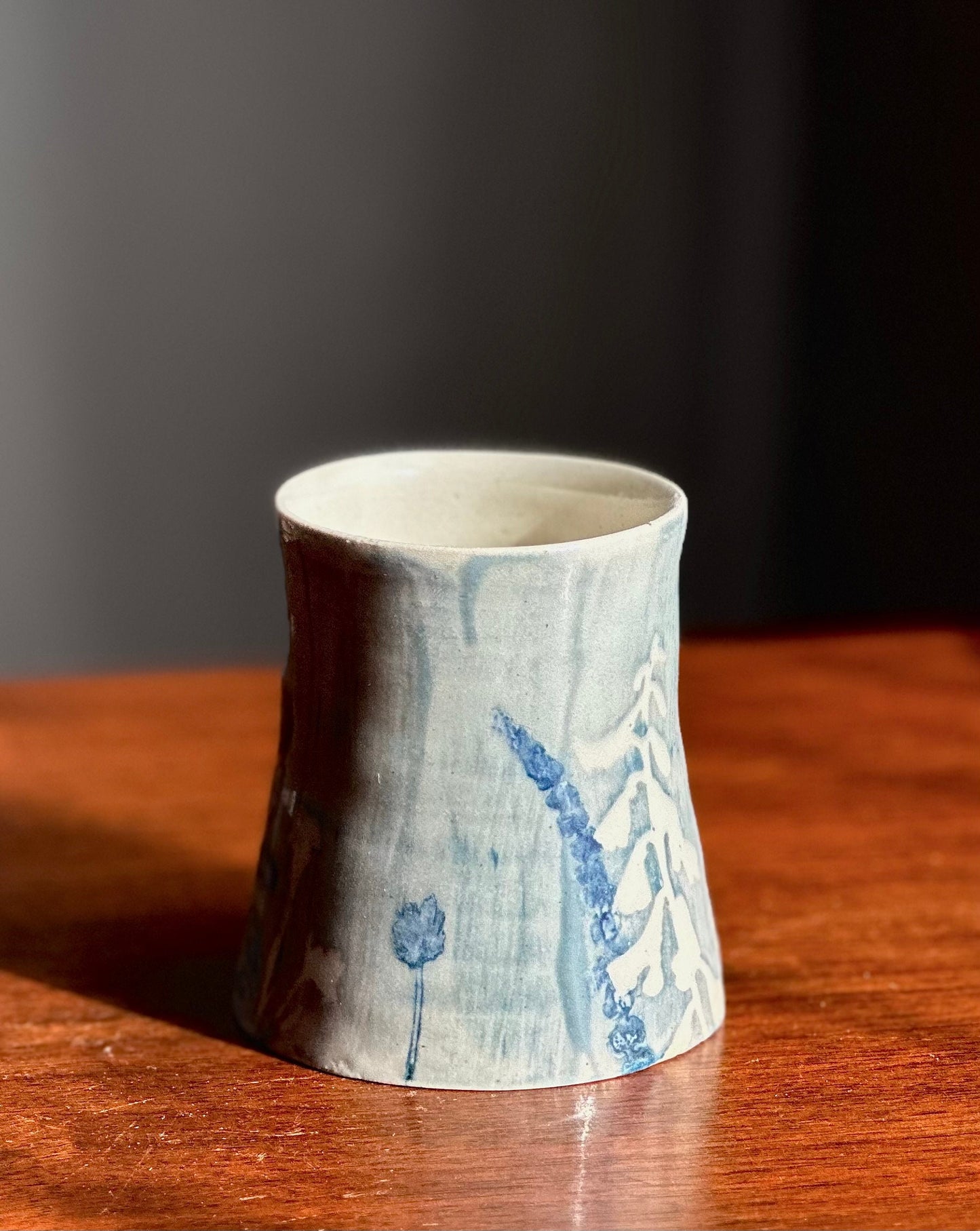 Blue Floral Tumbler Sipper Cup A9