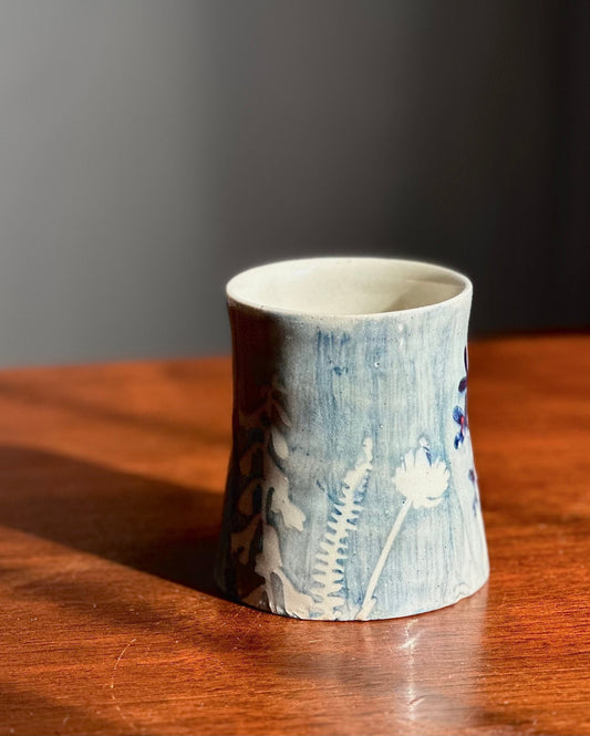 Blue Floral Tumbler Sipper Cup A9