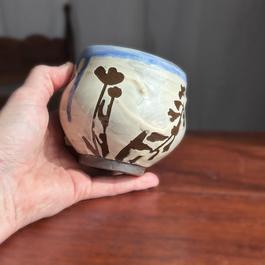 Chocolate Cherry Blossom Cup Yunomi