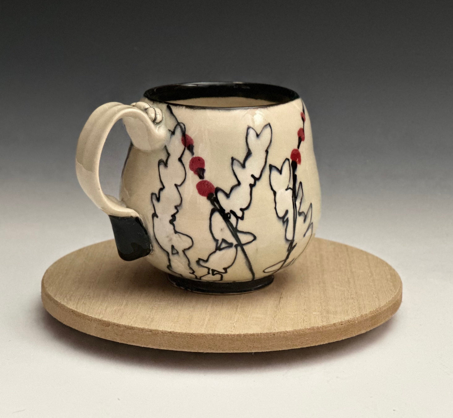 Bunny Pottery Mug Rabbit Mug Coffee Mug Whimsical Cup J2418