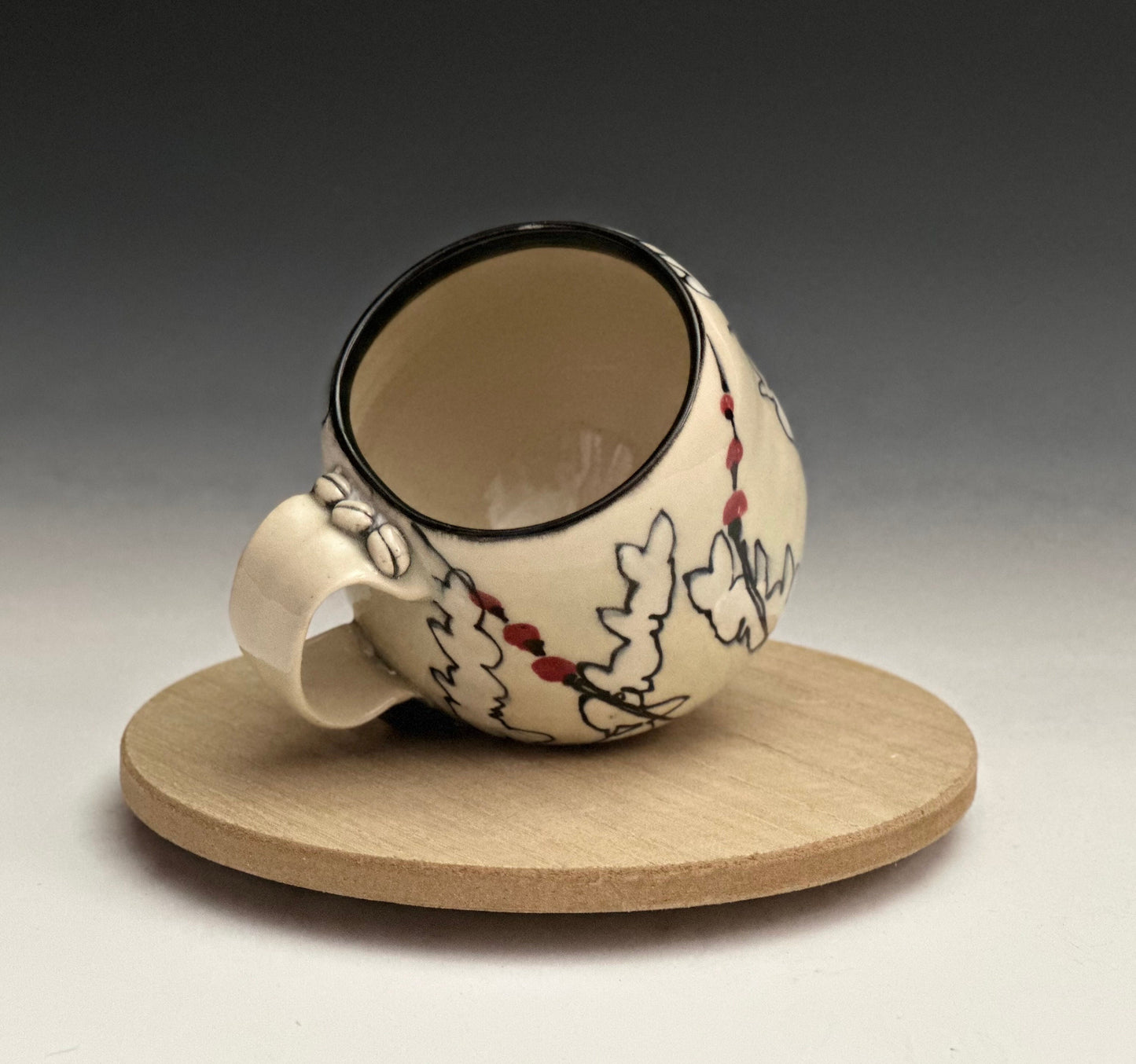 Bunny Pottery Mug Rabbit Mug Coffee Mug Whimsical Cup J2418