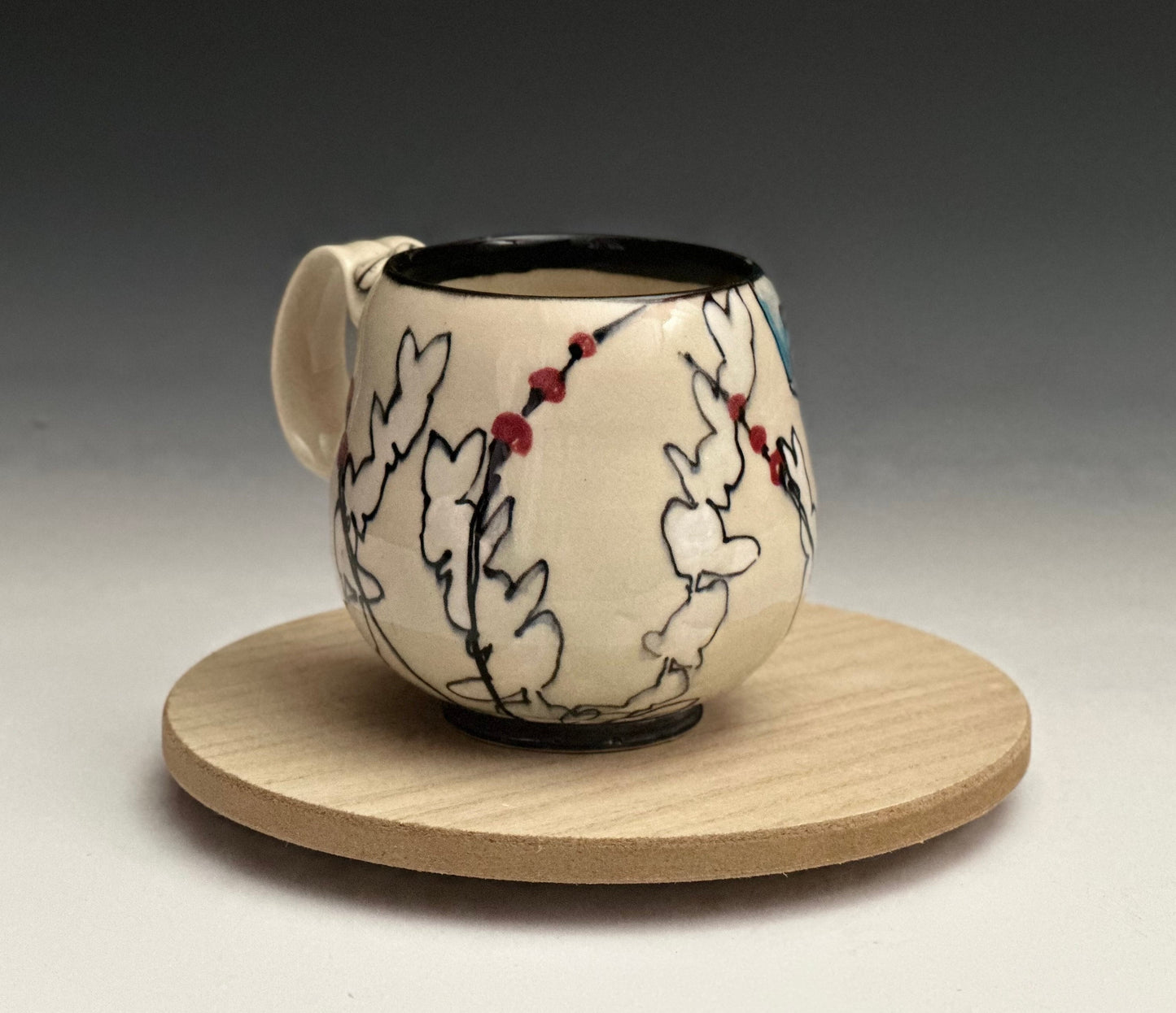 Bunny Pottery Mug Rabbit Mug Coffee Mug Whimsical Cup J2418