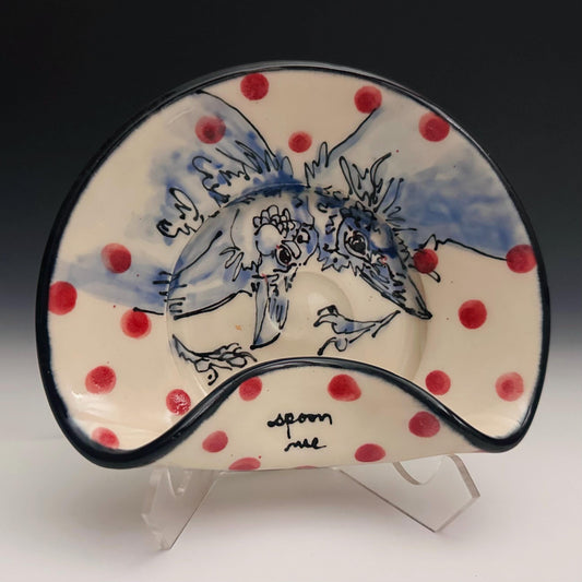 Stovetop Spoon Rest Ladel Rest Utensil Holder Ravens Head to Head  Illustration  Oct013