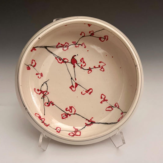 Pottery Bowl Cherry Blossom Ceramic  Bowl