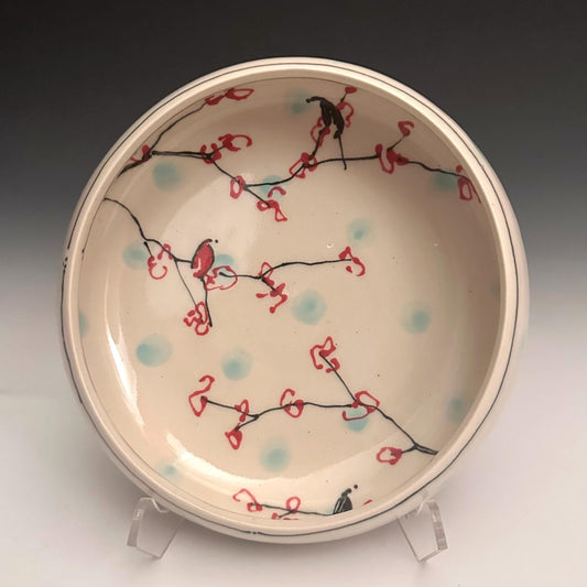 Pottery Bowl Cherry Blossom Ceramic  Bowl