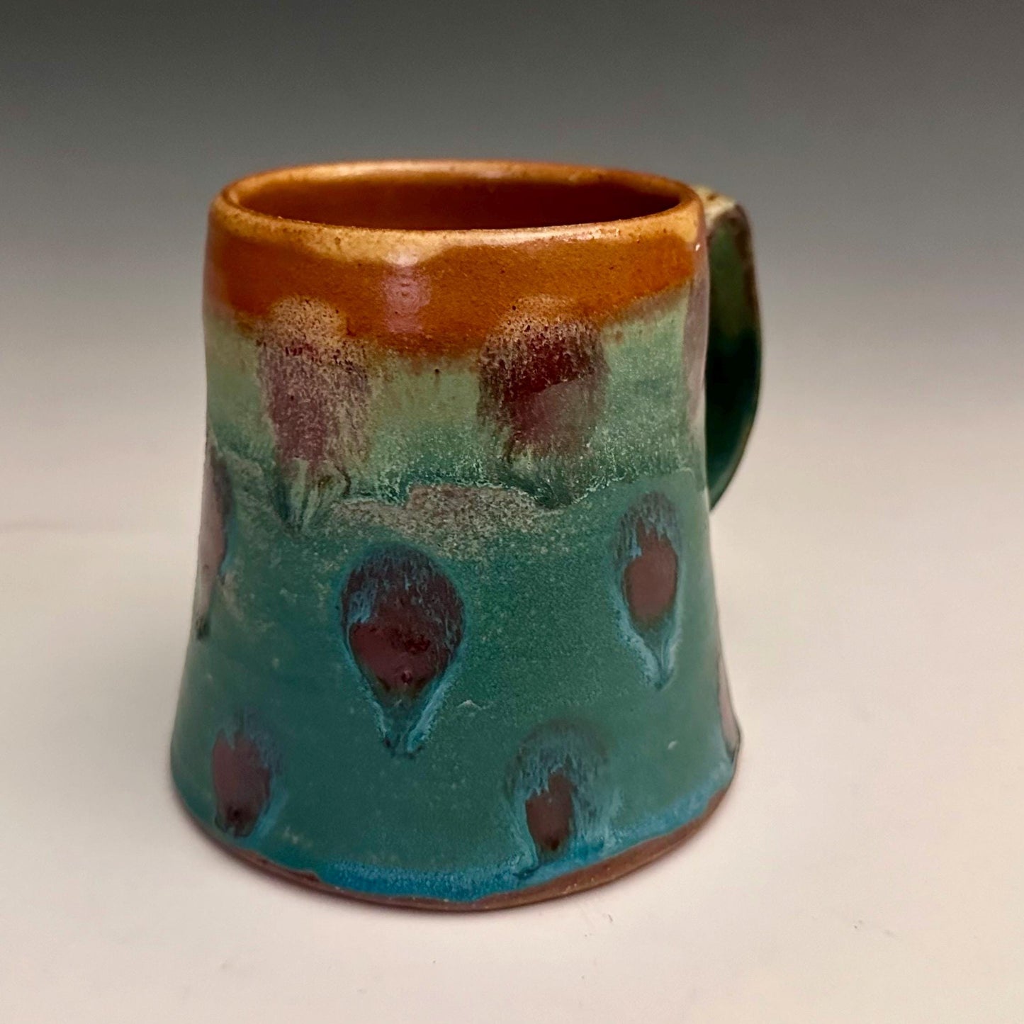 Pottery Mug Rustic Polka Dot Mug Stoneware Ceramic  Mug N005
