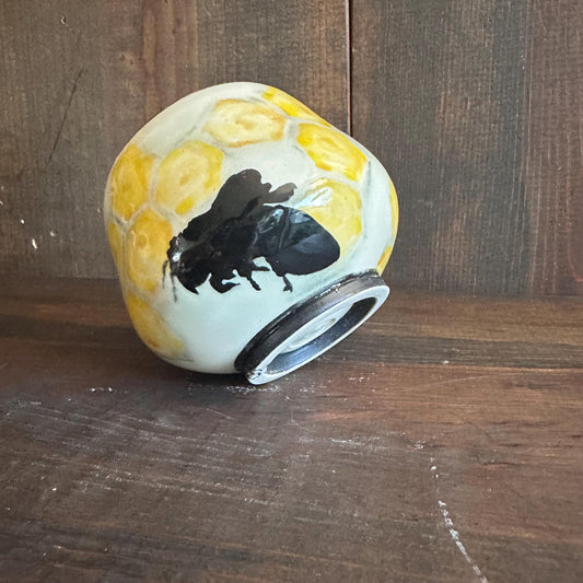 Bee Hive Yunomi Yellow Honeybee Handleless Mug Cup Tumbler M2525